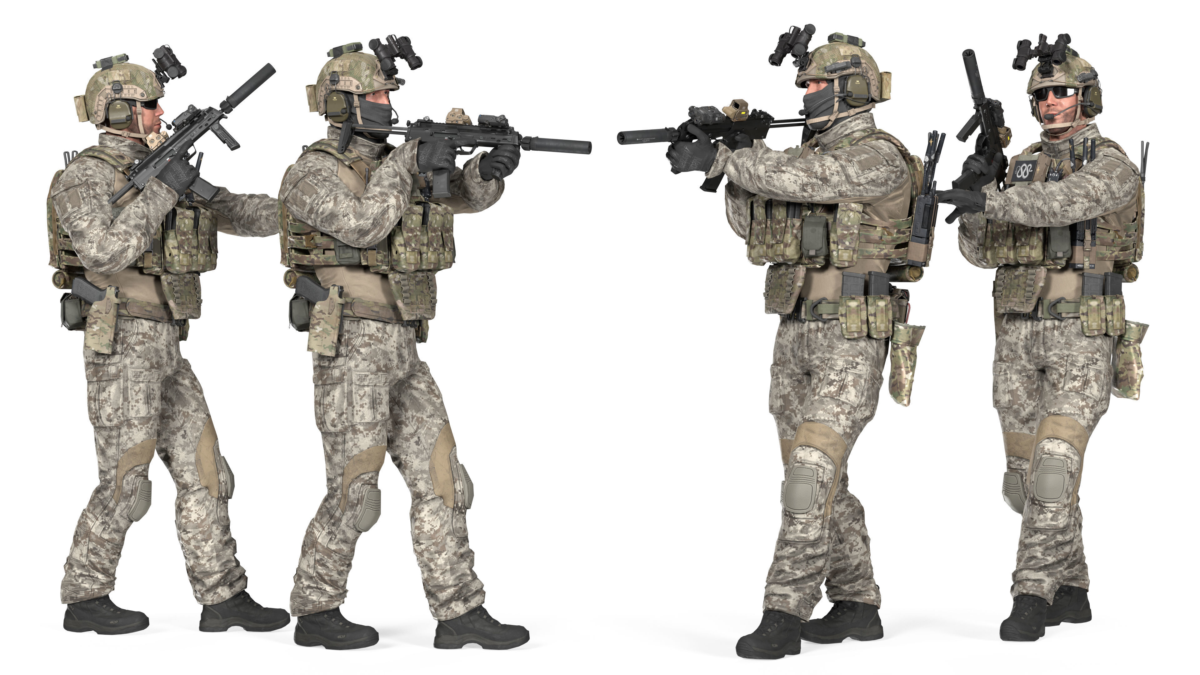 GAME READY RIGGED WESTERN SPECIAL OPERATIONS CHARACTER V1 Low-poly 3D model_8