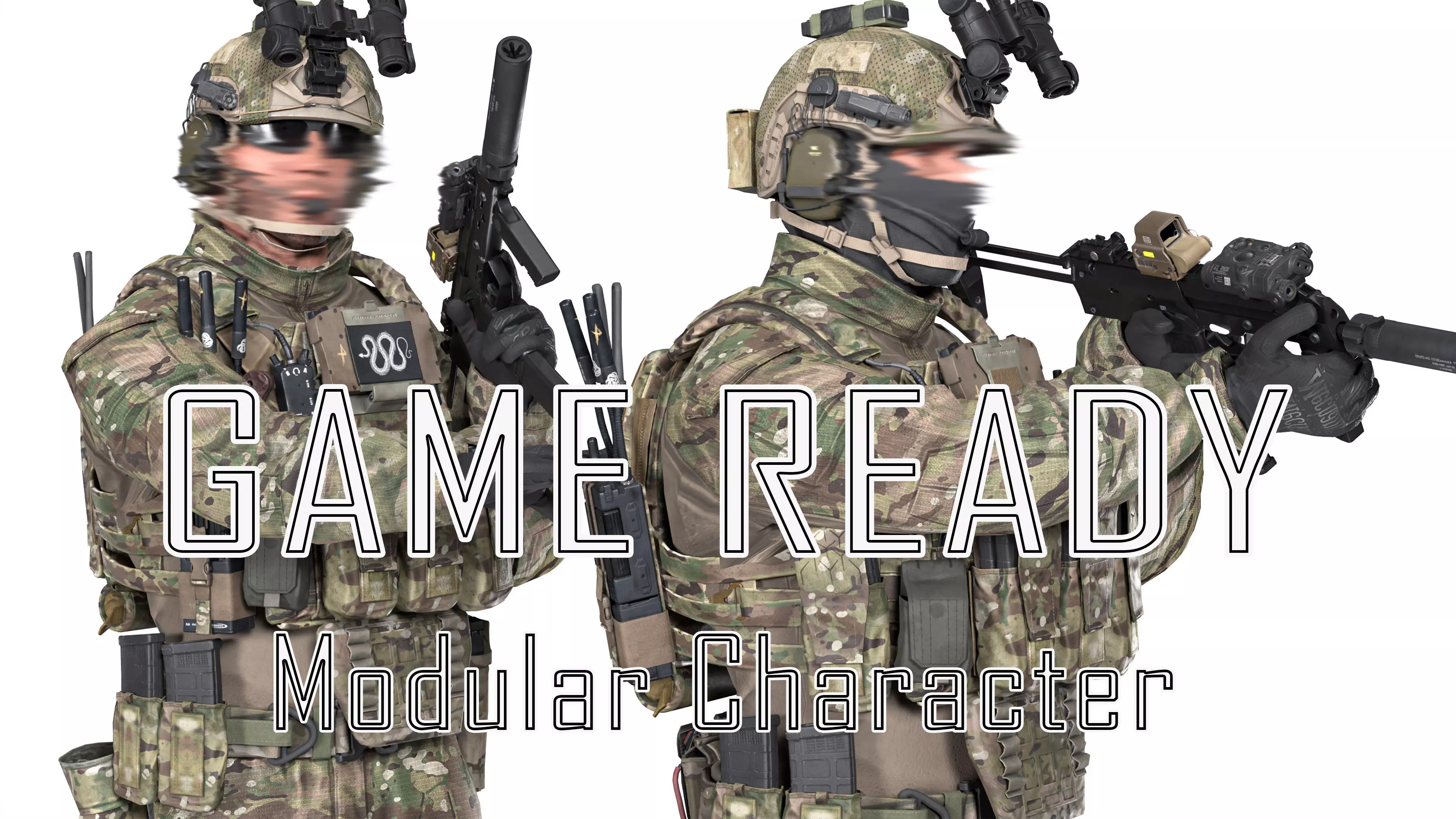 GAME READY RIGGED WESTERN SPECIAL OPERATIONS CHARACTER V1 Low-poly 3D model_0