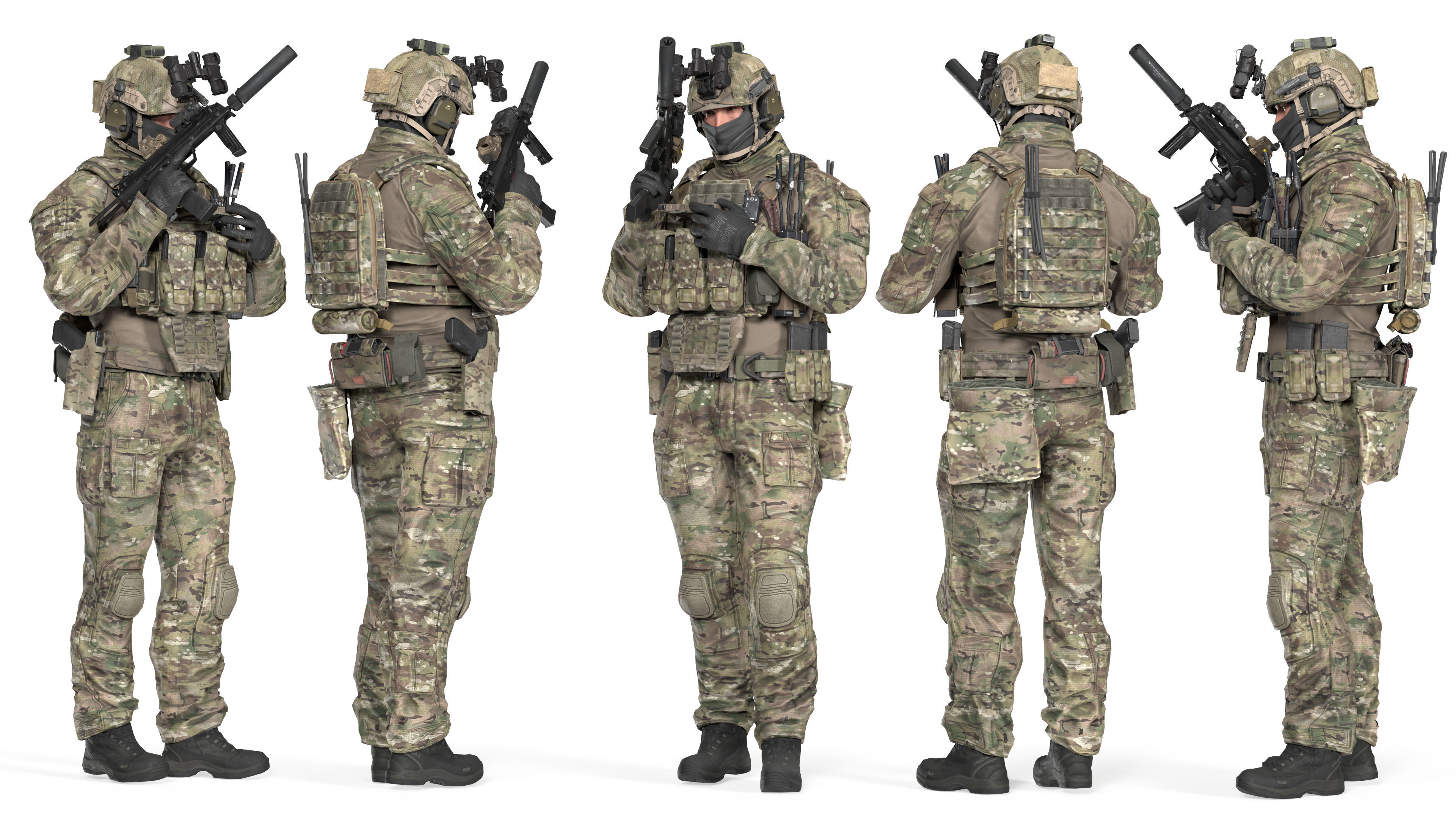 GAME READY RIGGED WESTERN SPECIAL OPERATIONS CHARACTER V1 Low-poly 3D model_1