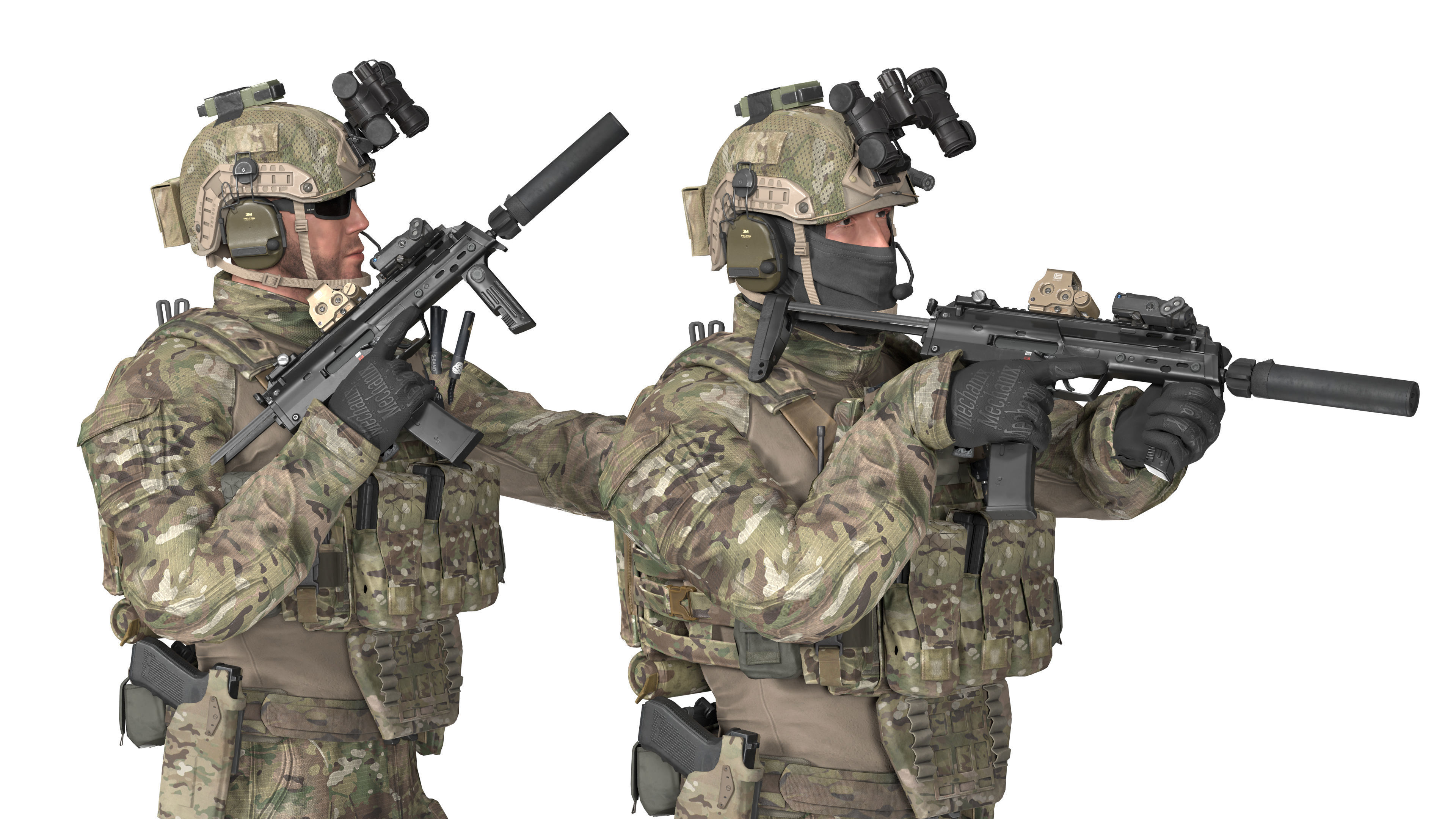 GAME READY RIGGED WESTERN SPECIAL OPERATIONS CHARACTER V1 Low-poly 3D model_11