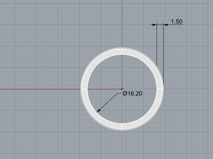 221122 R Ring with roman numbers IX III 3D print model_20