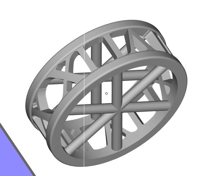 221122 R Ring with roman numbers IX III 3D print model_6