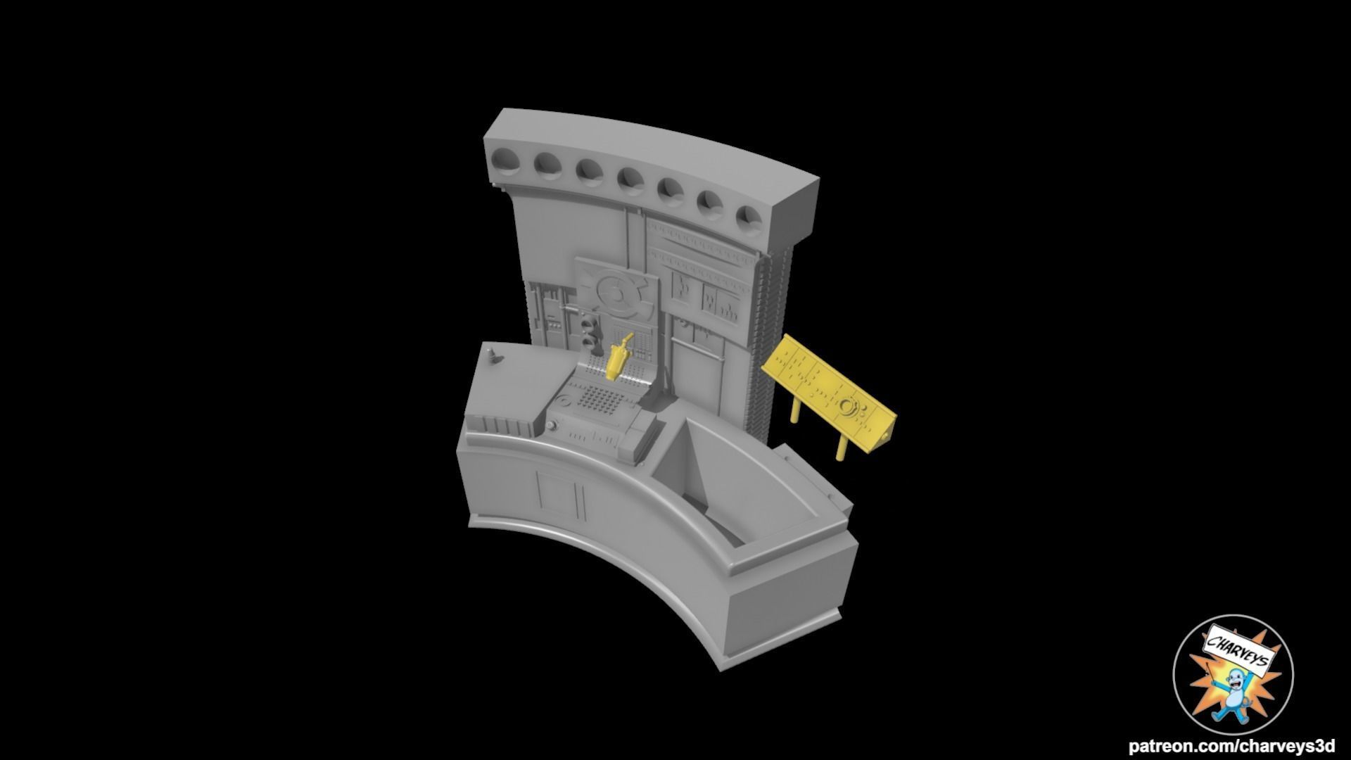 Star Wars Lars Garage Oil Bath Diorama for action figures 3D print model_6