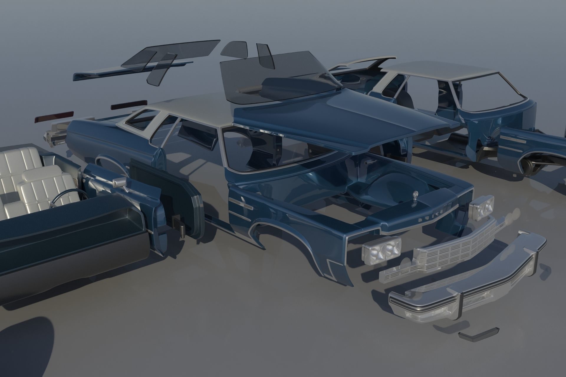 Buick Lesabre 1975   3D print model_21