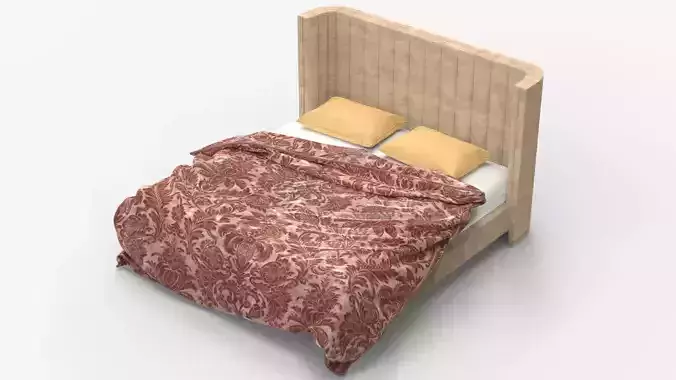 Contemporary Queen Bed 01