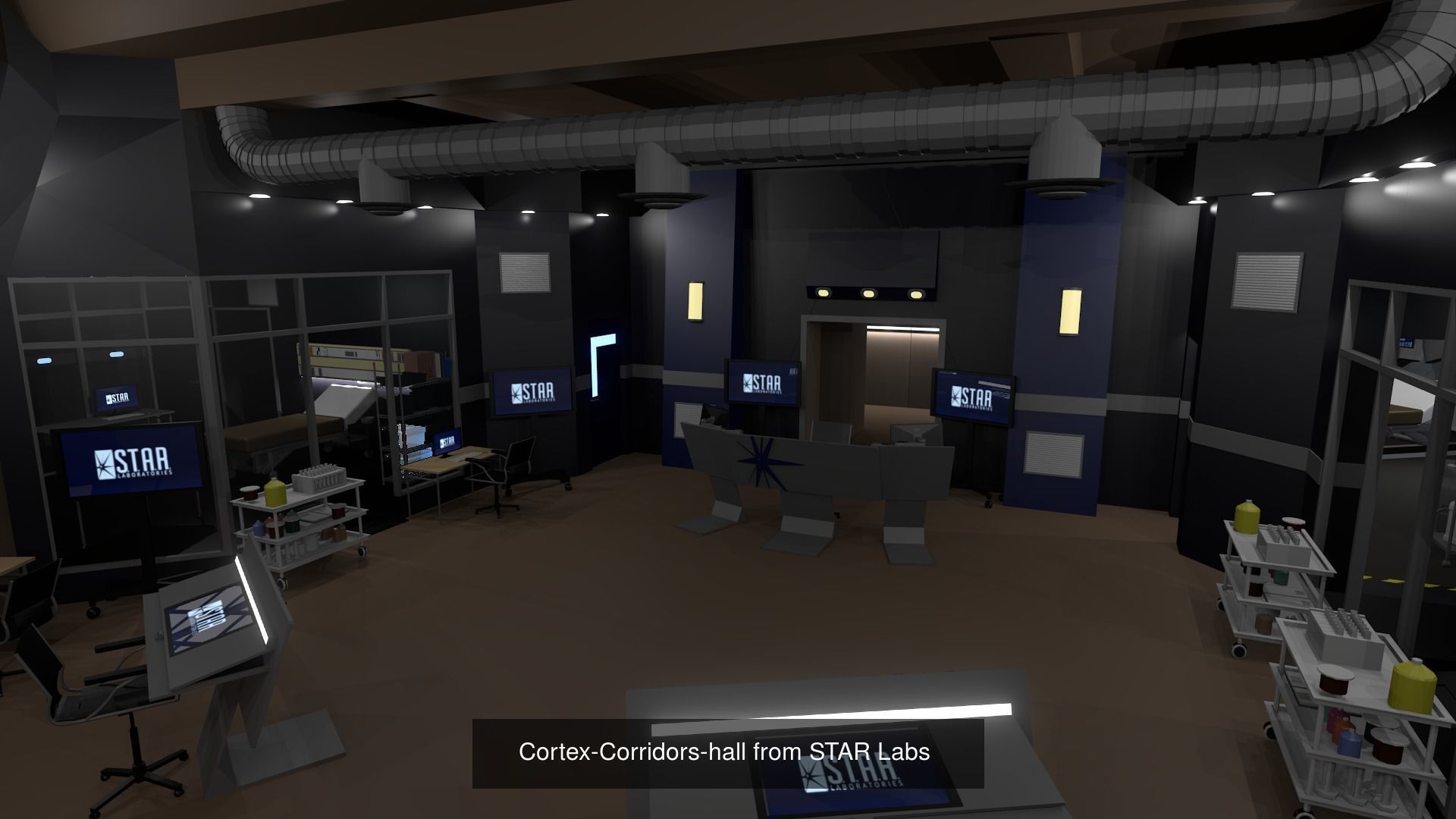 CW The Flash Interiors 3D Model Bundle 3D Model Collection_3