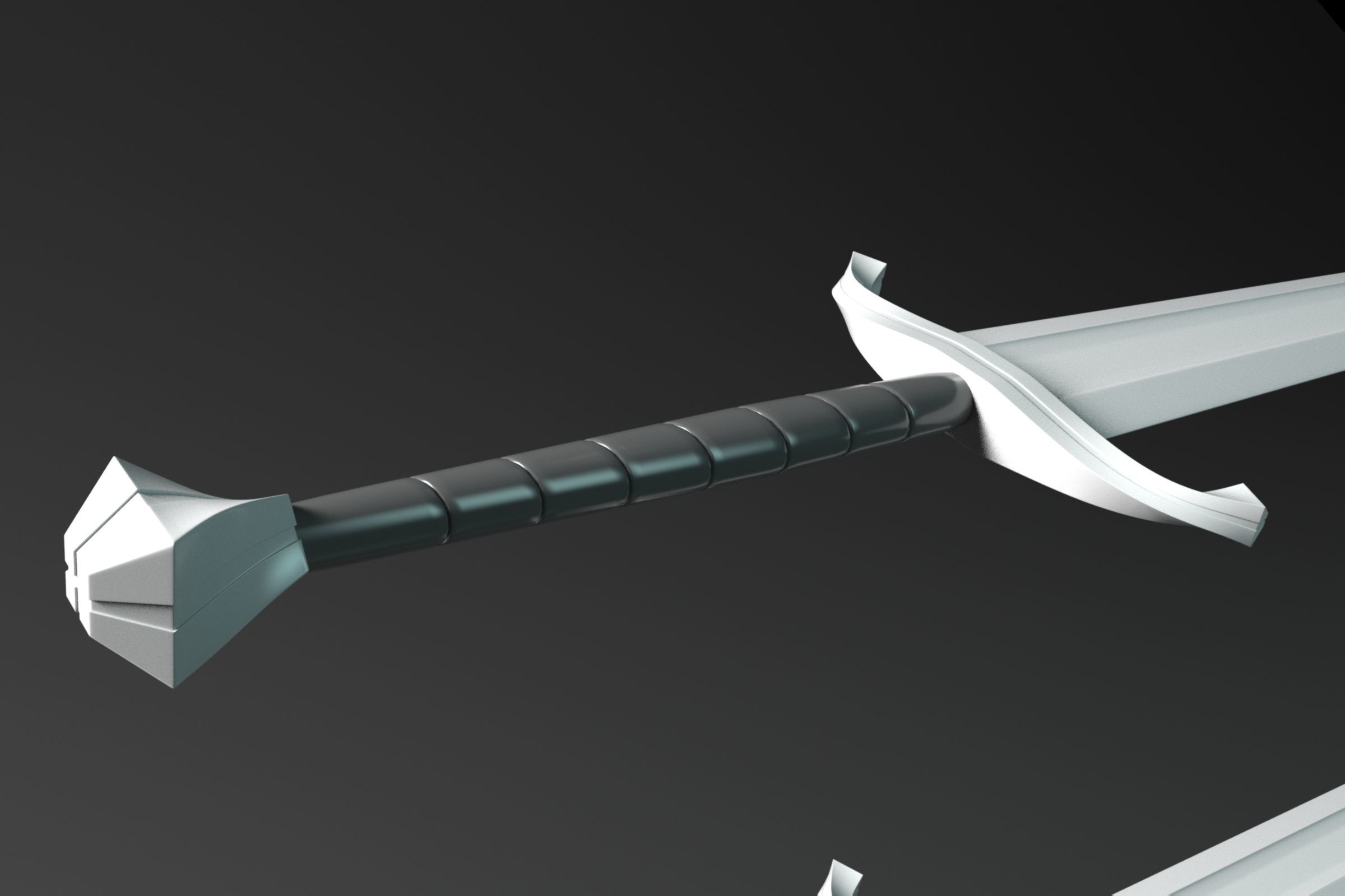 The Concept of classic swords Free low-poly 3D model_9