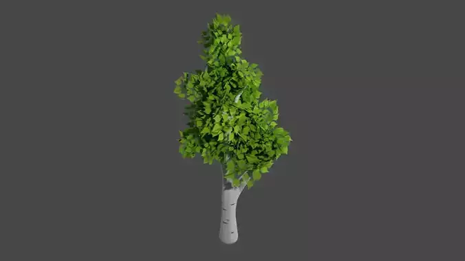 Stylized birch 3D model