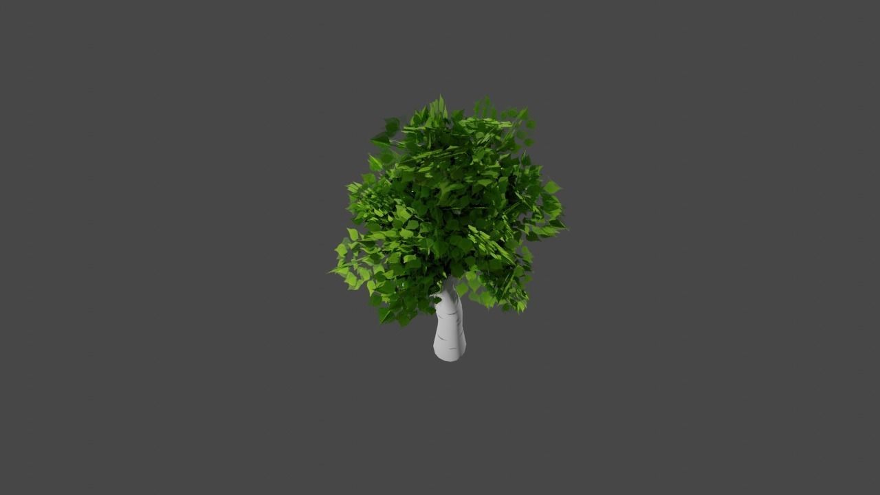 Stylized birch 3D model_2