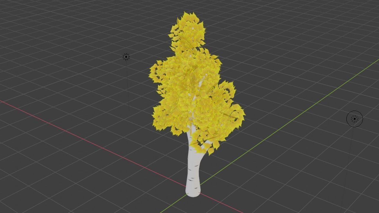 Stylized birch 3D model_5