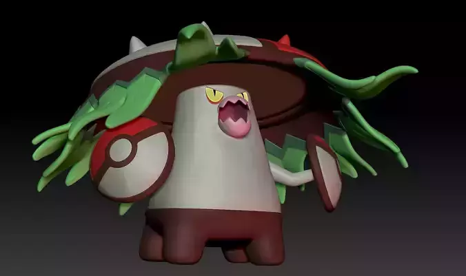 Pokemon Paradox Ancient Amoonguss Brute Bonnet 3D print model