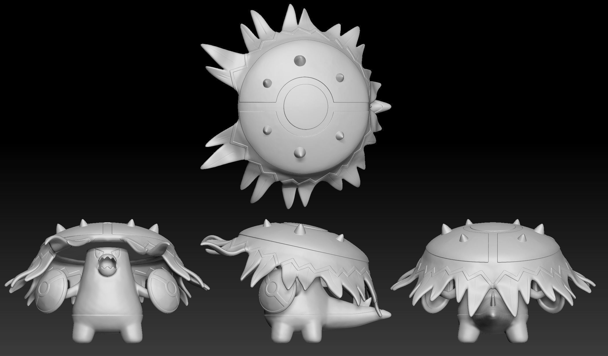 Pokemon Paradox Ancient Amoonguss Brute Bonnet 3D print model_1