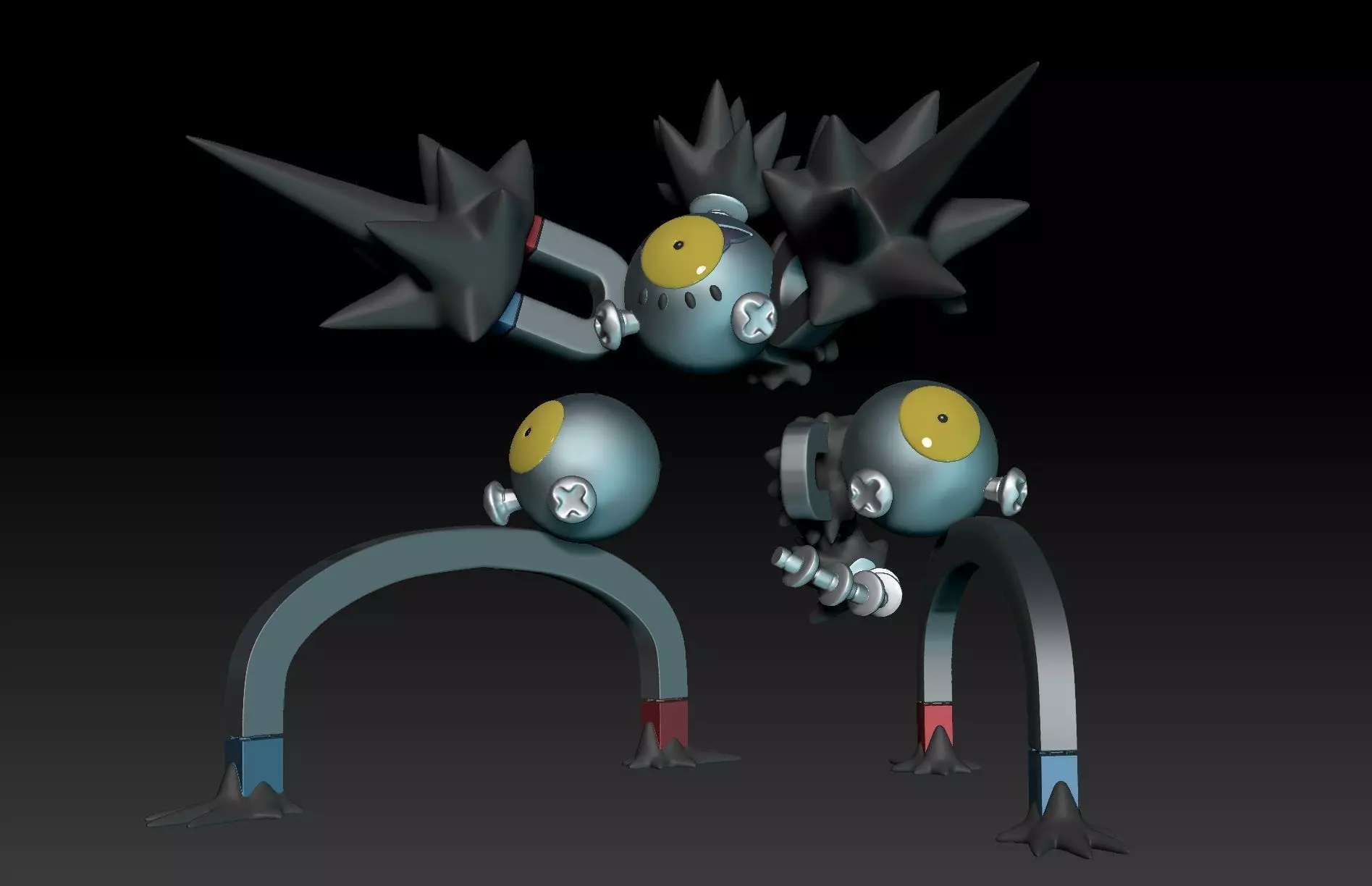Pokemon Paradox Ancient Magneton Sandy Shocks 3D print model_0