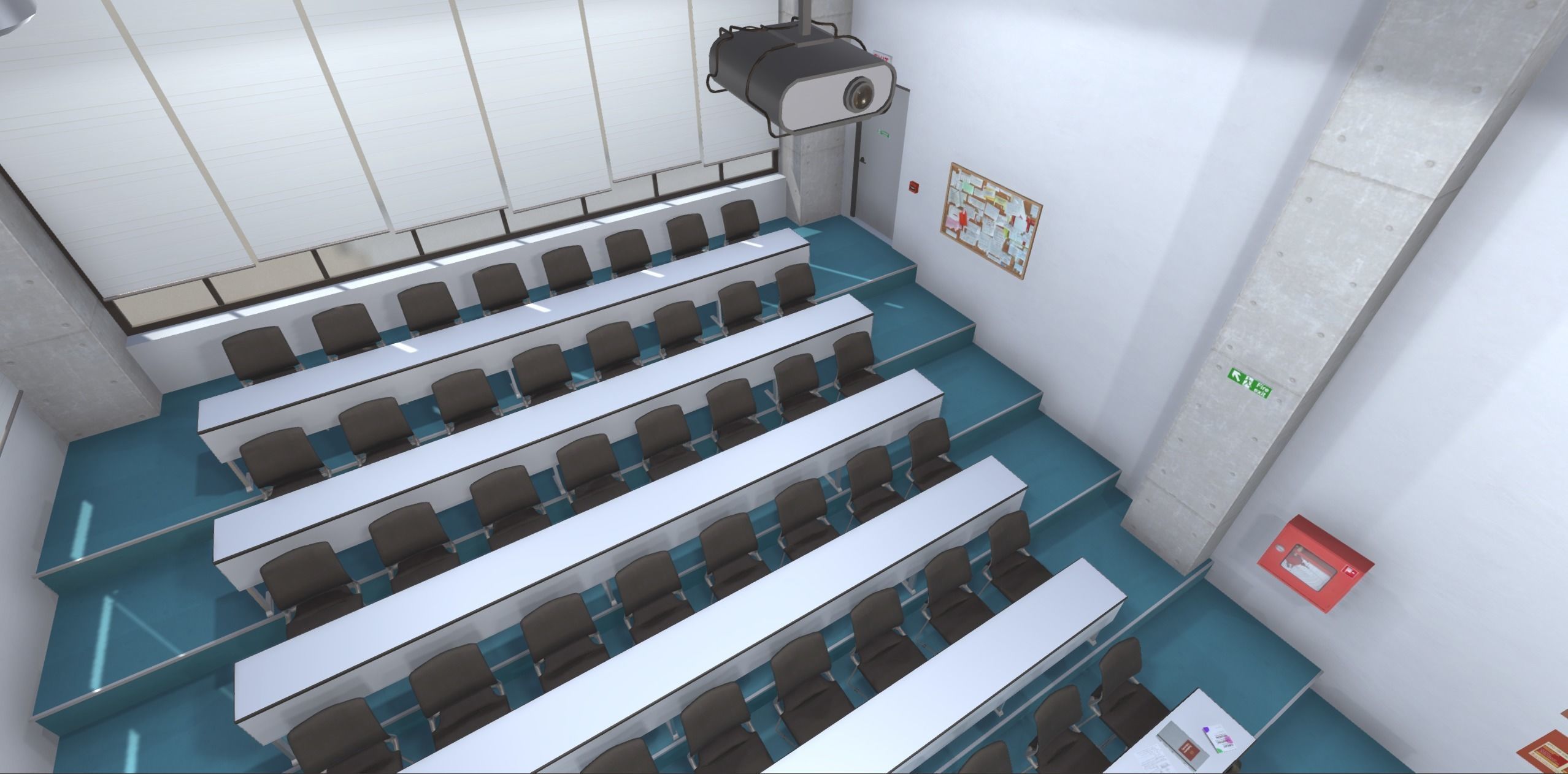 University classroom 2 Low-poly 3D model_12