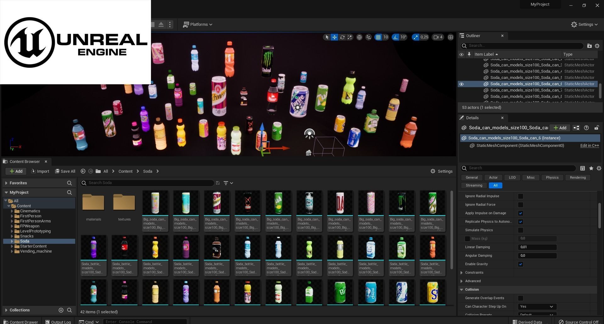 Soda bottles Can drinks Low-poly 3D model_12