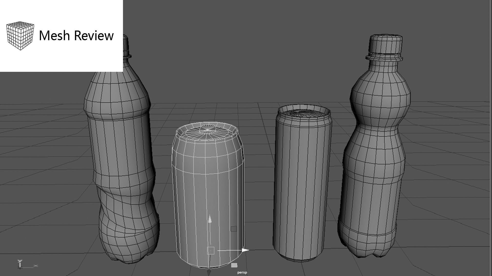 Soda bottles Can drinks Low-poly 3D model_20