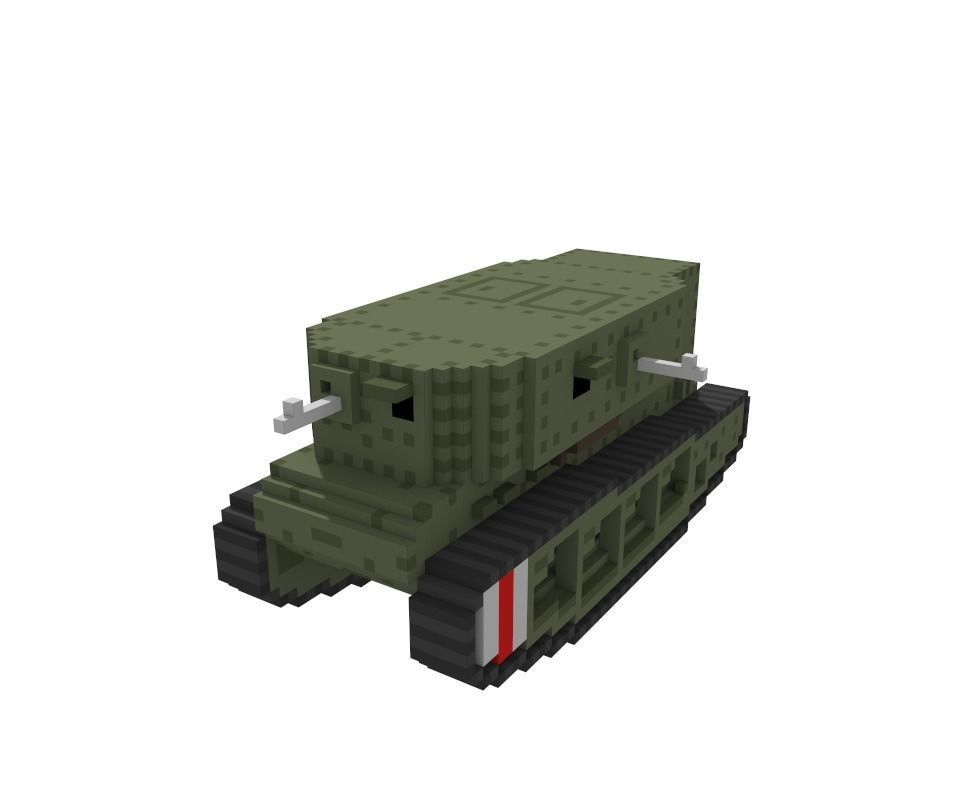 WW1 tank pack and The great Martian war themed vehicles 3D model_20