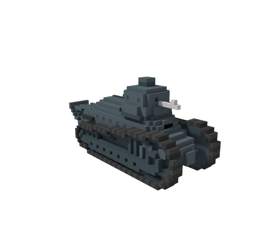 WW1 tank pack and The great Martian war themed vehicles 3D model_16