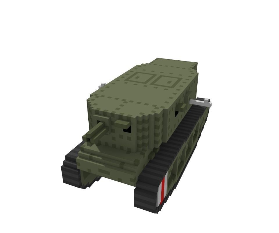 WW1 tank pack and The great Martian war themed vehicles 3D model_19