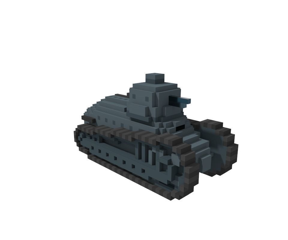 WW1 tank pack and The great Martian war themed vehicles 3D model_10
