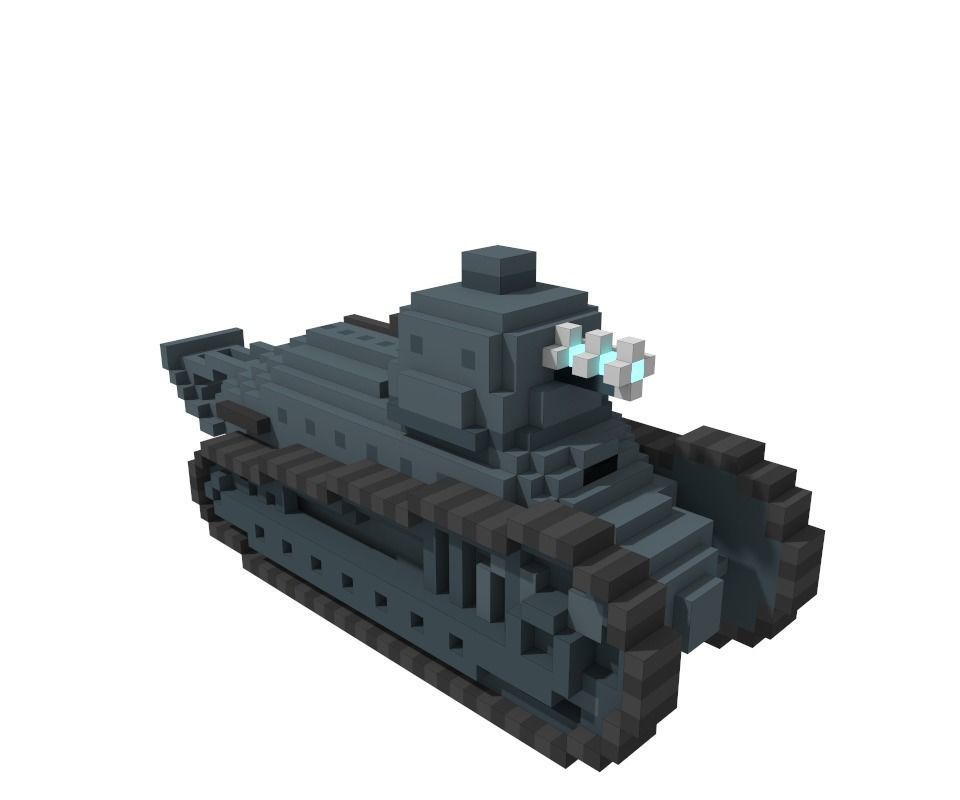 WW1 tank pack and The great Martian war themed vehicles 3D model_13