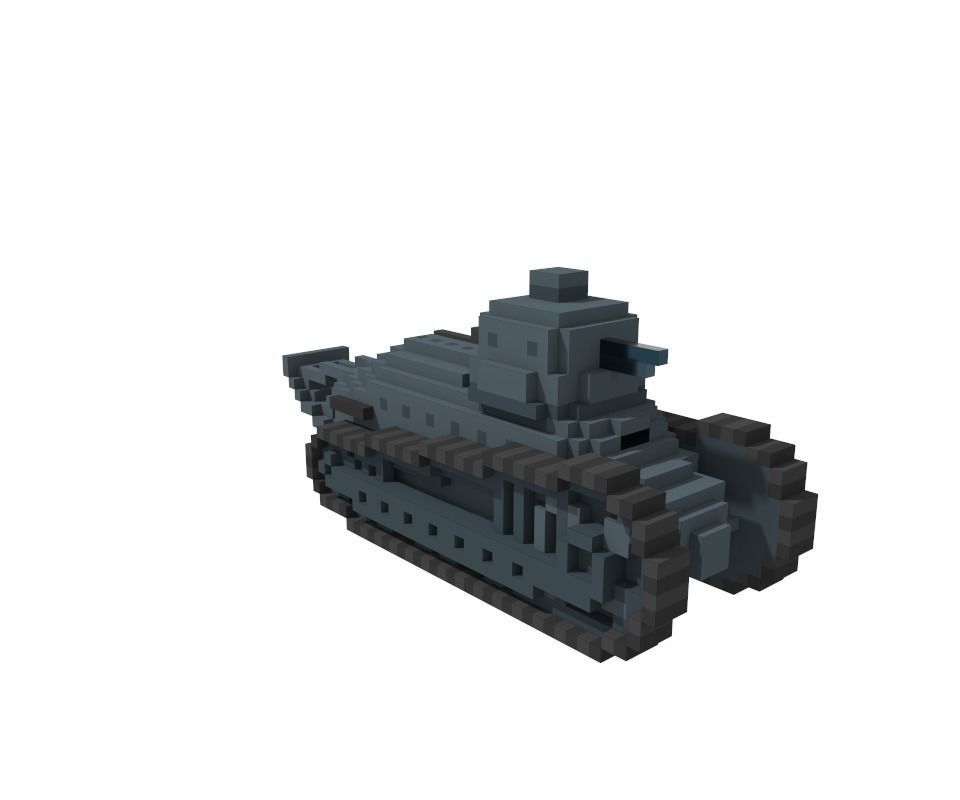 WW1 tank pack and The great Martian war themed vehicles 3D model_17