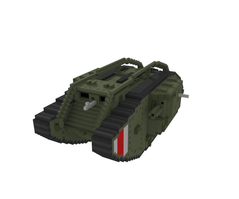 WW1 tank pack and The great Martian war themed vehicles 3D model_6