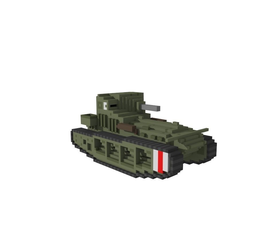 WW1 tank pack and The great Martian war themed vehicles 3D model_8