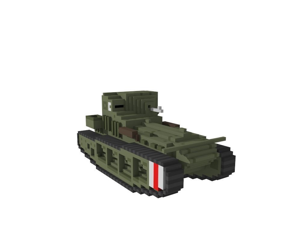 WW1 tank pack and The great Martian war themed vehicles 3D model_7