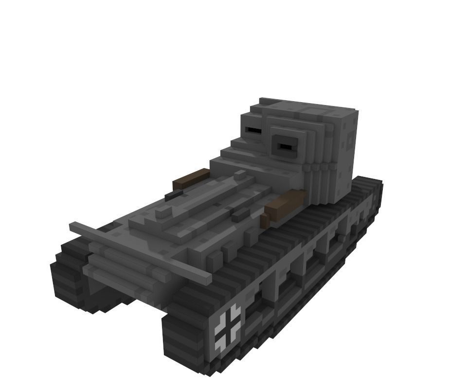 WW1 tank pack and The great Martian war themed vehicles 3D model_9