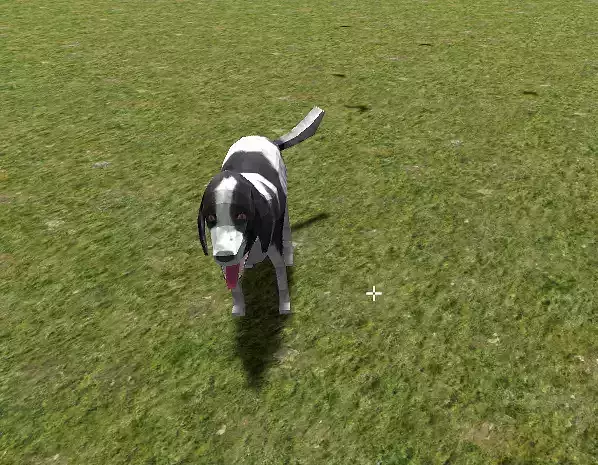 Simple Dog Border Collie Low-poly 3D model