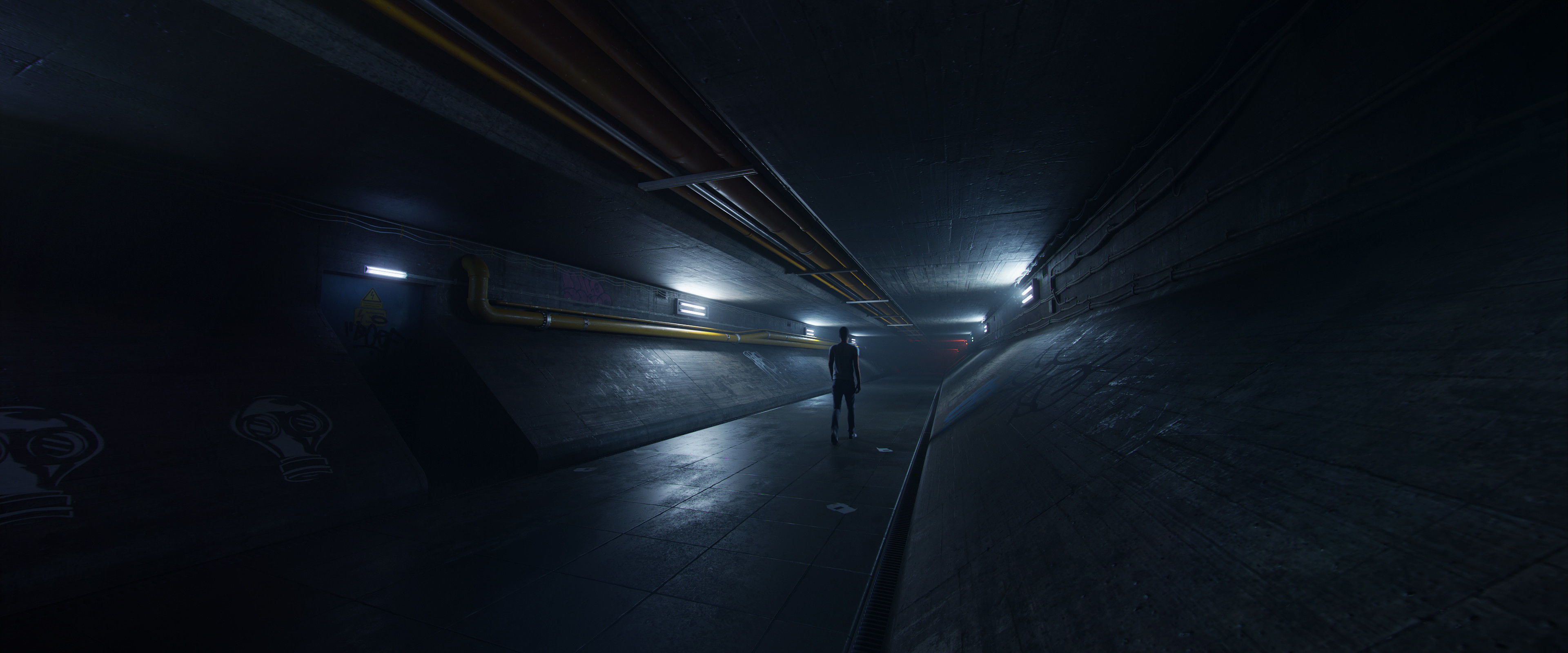 Underground Tunnel Blender Source Files Low-poly 3D model_1