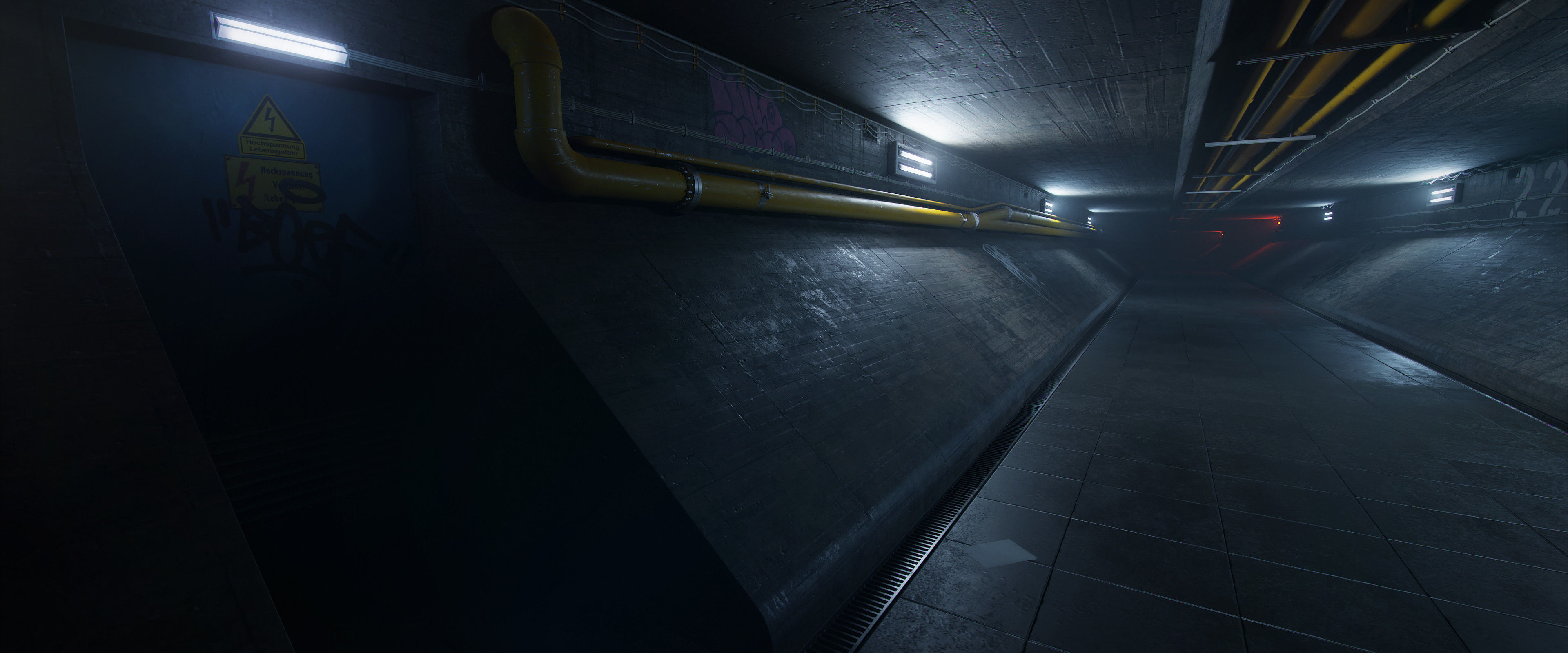 Underground Tunnel Blender Source Files Low-poly 3D model_2
