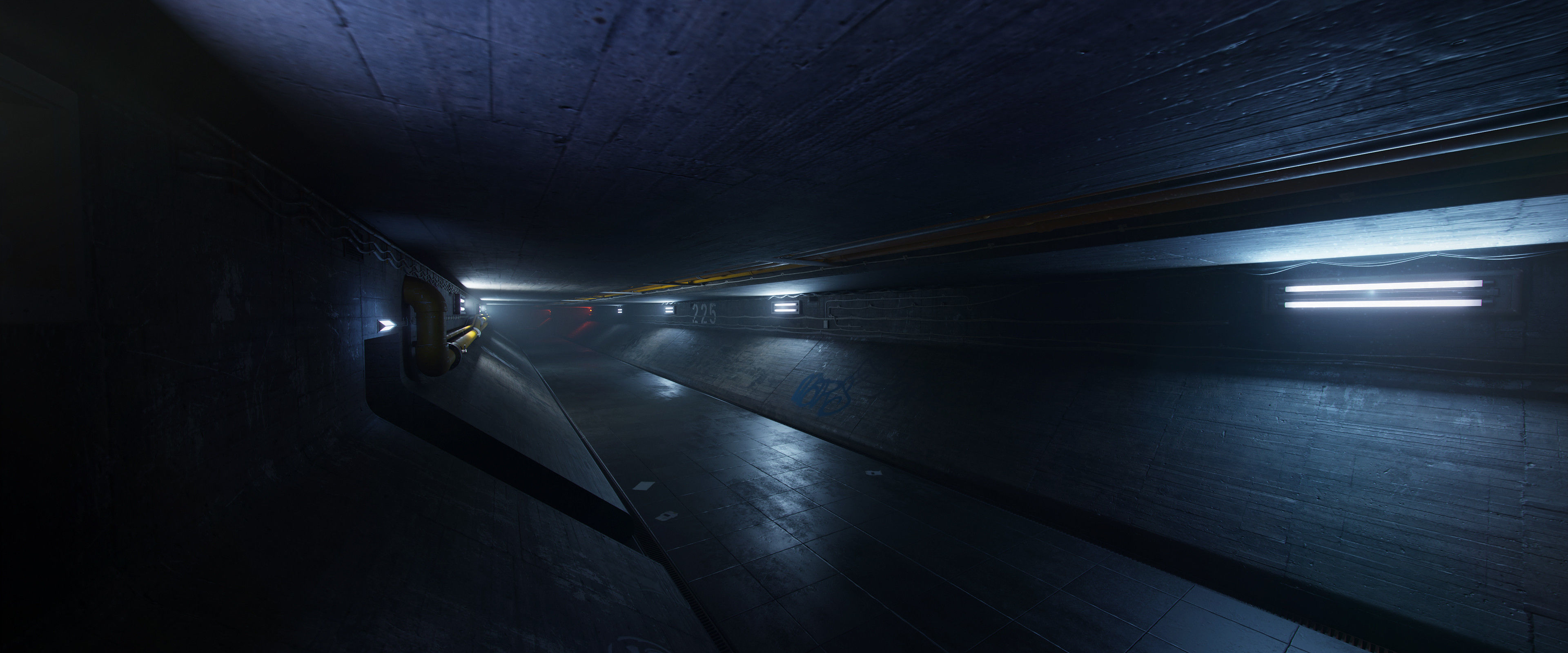 Underground Tunnel Blender Source Files Low-poly 3D model_3