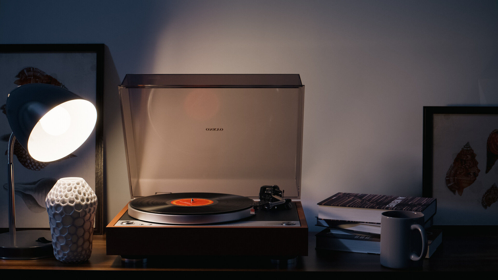 Real-time Record Player Turntable Low-poly 3D model_4