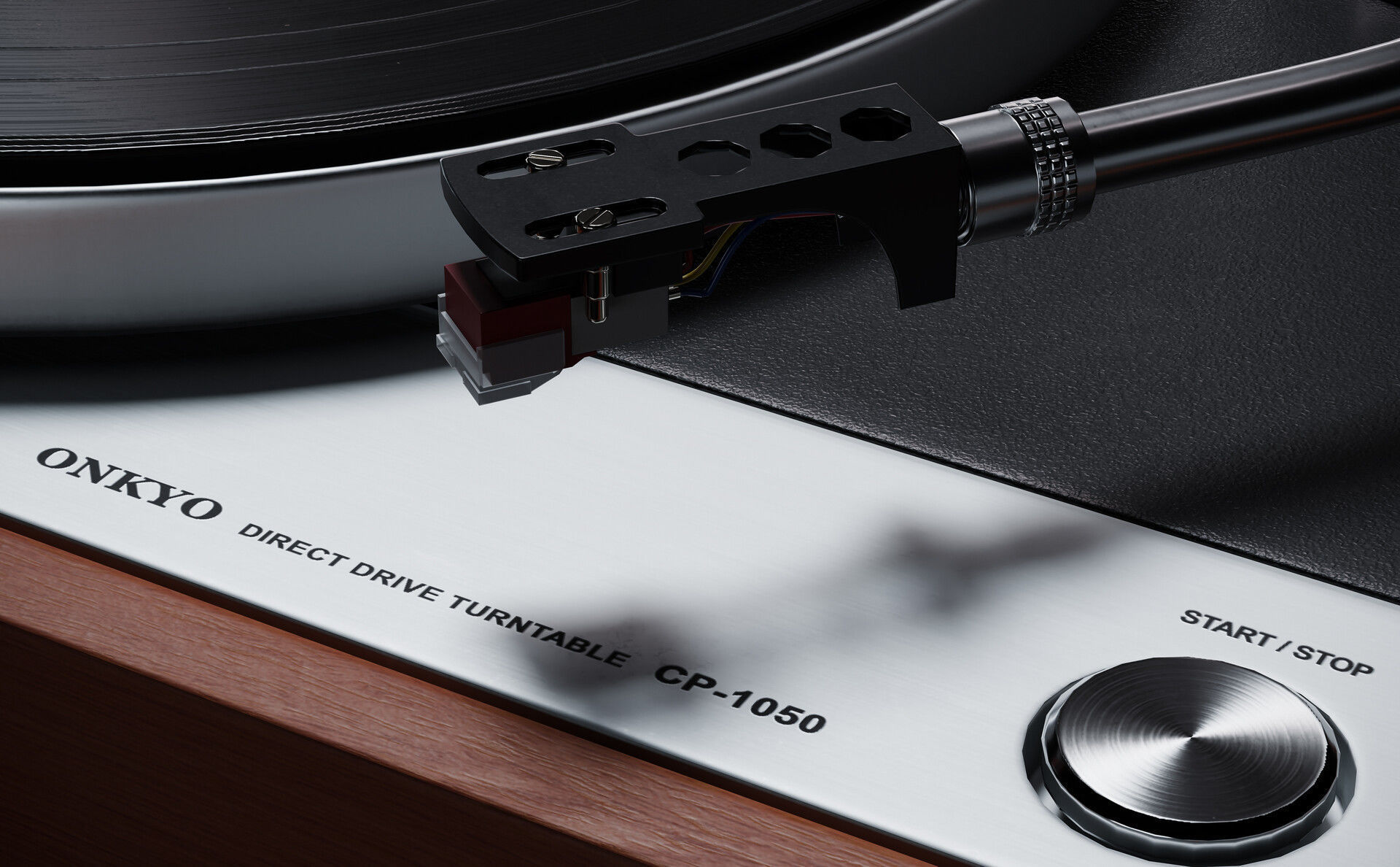 Real-time Record Player Turntable Low-poly 3D model_2