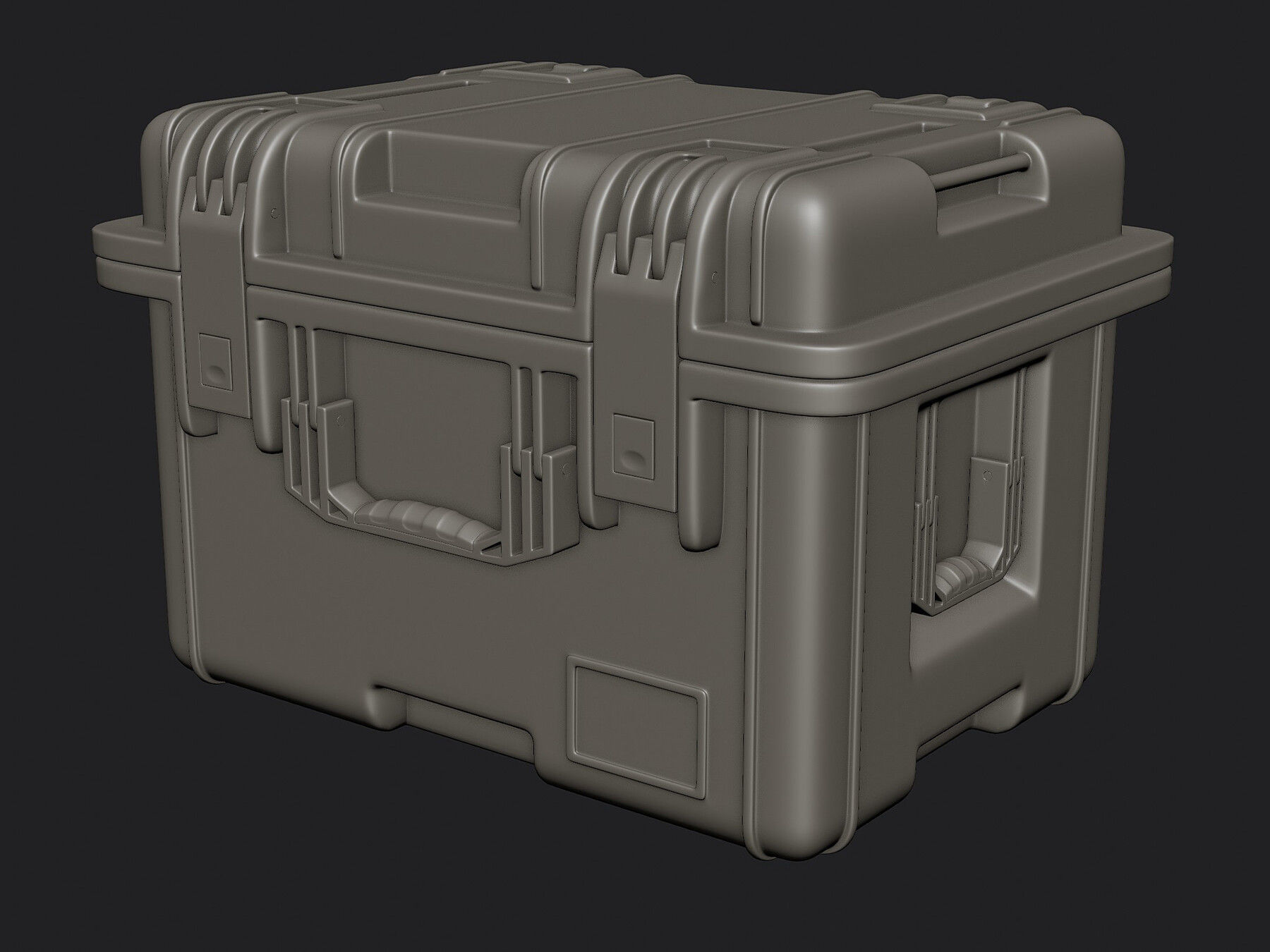 Military Crate High Poly 3D model 3D model_3