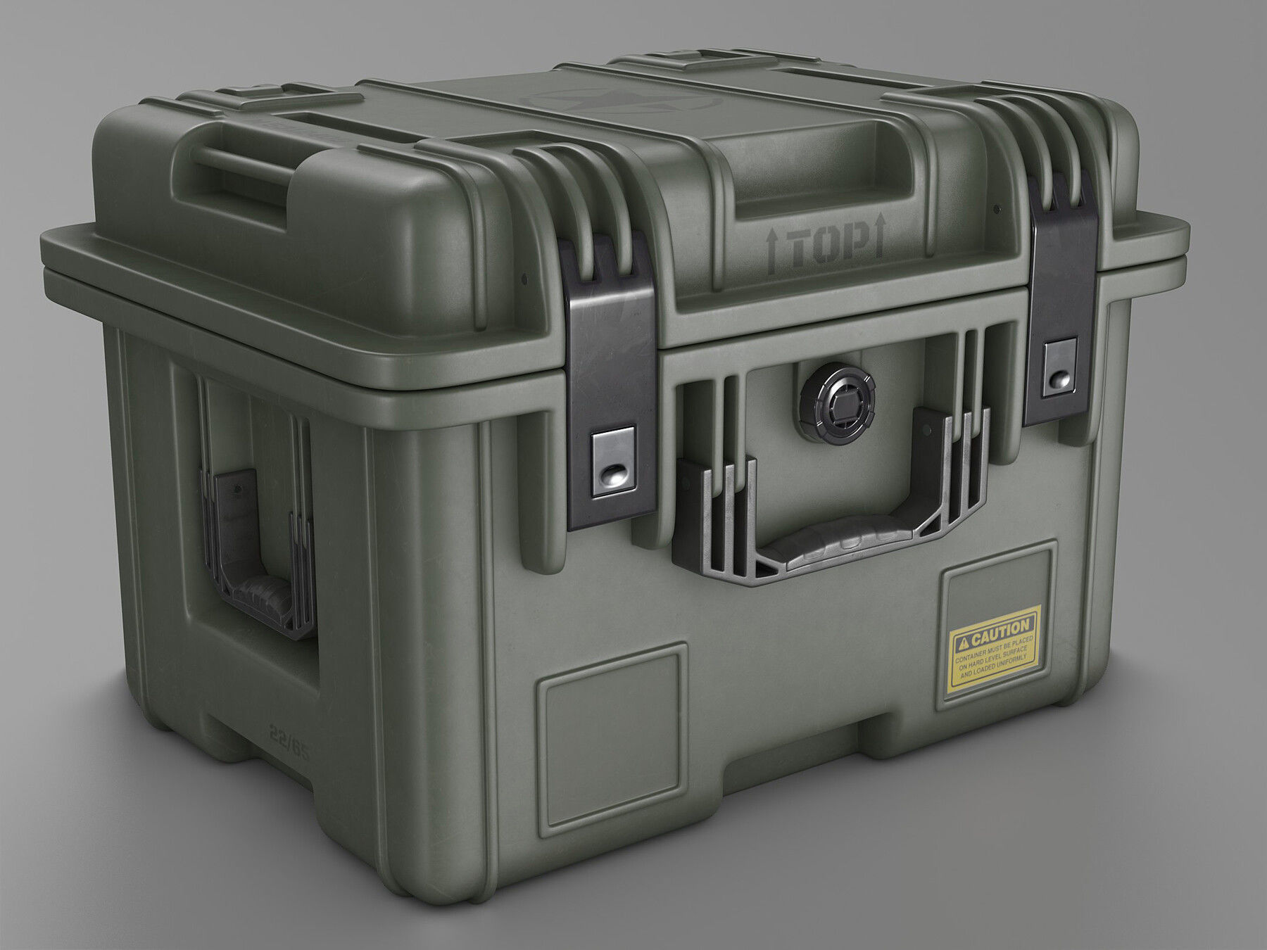 Military Crate High Poly 3D model 3D model_1