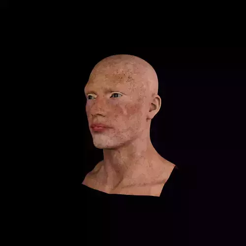Guy model head and eye hand texturing in substance painter 
