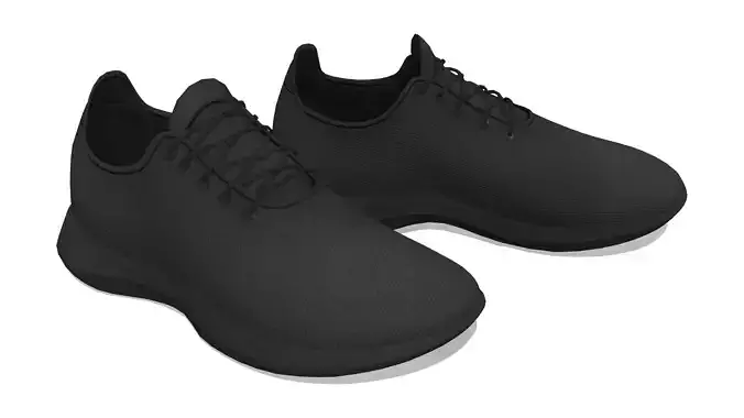 Men Black Slip On Lace Up Casual Sports Shoes