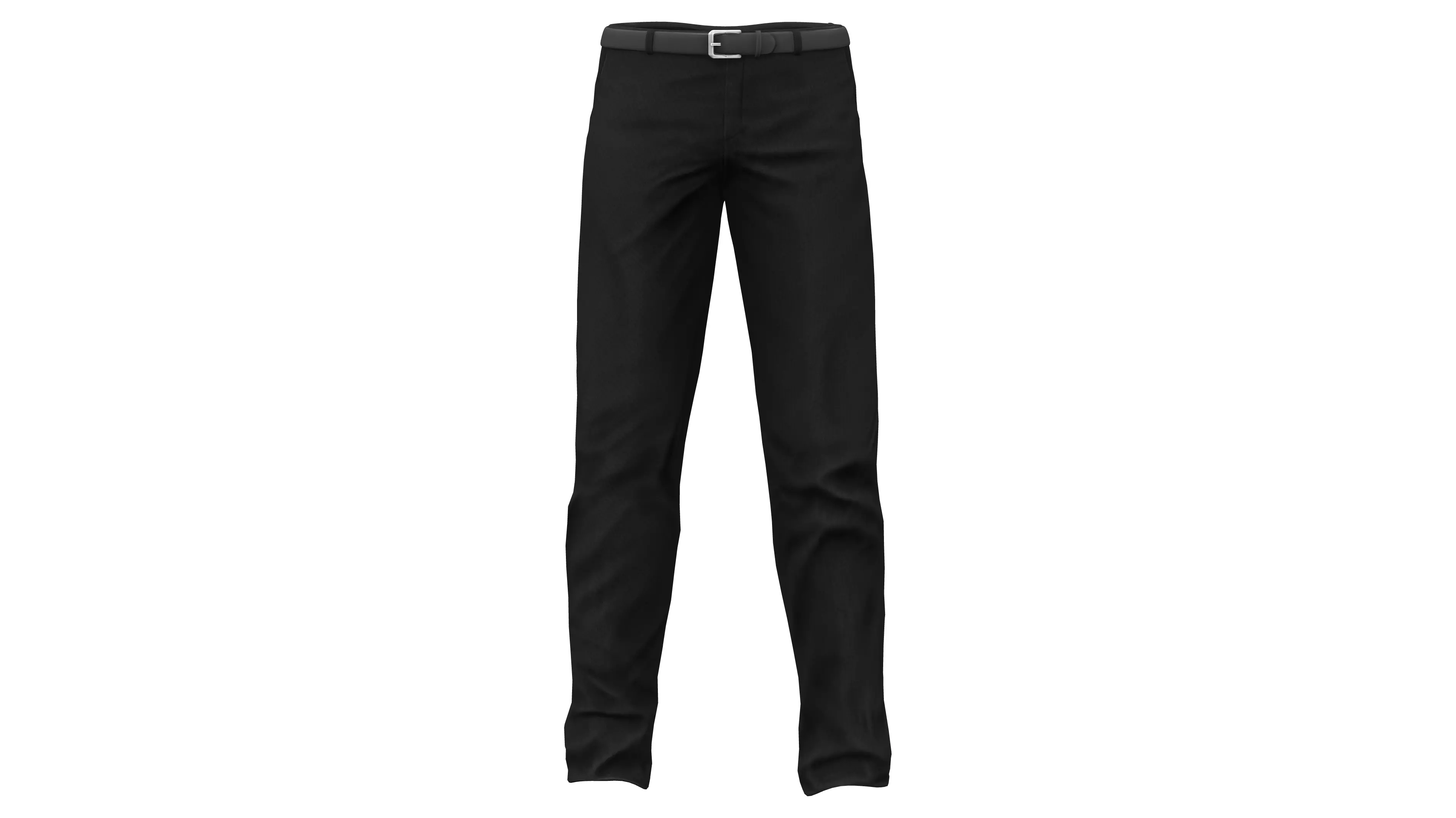 Men Black Casual Slim Pants Low-poly 3D model