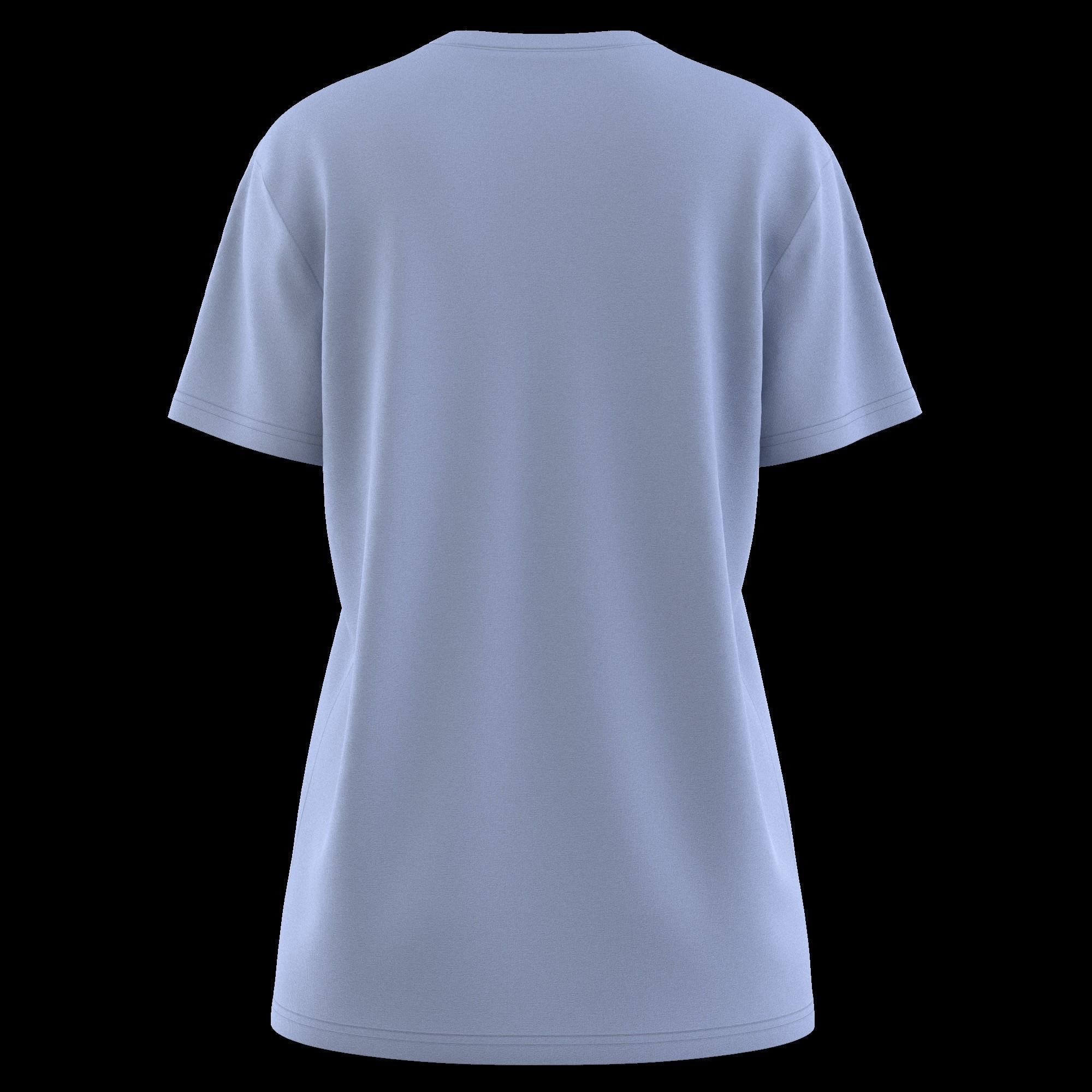 Round Neck Womens T-Shirts 3D model_12