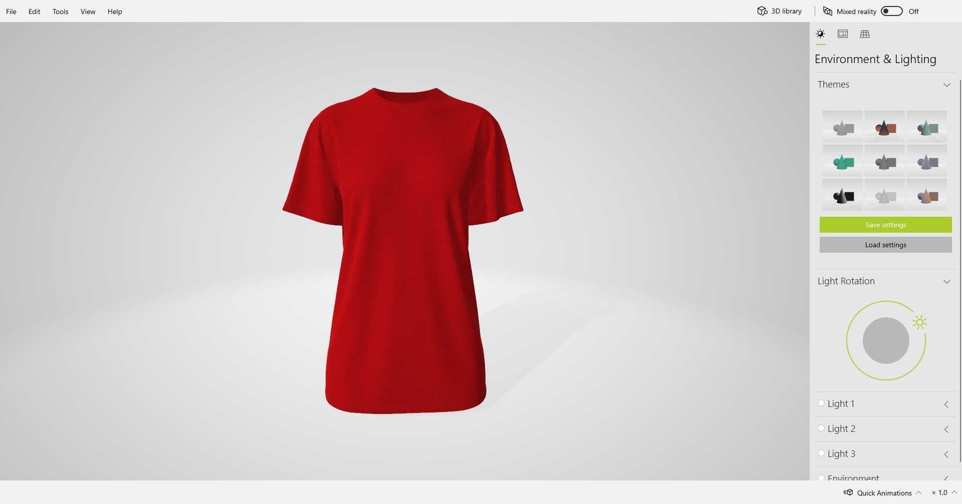 Round Neck Womens T-Shirts 3D model_18
