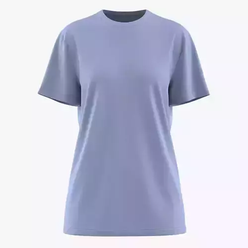 Round Neck Womens T-Shirts 3D model