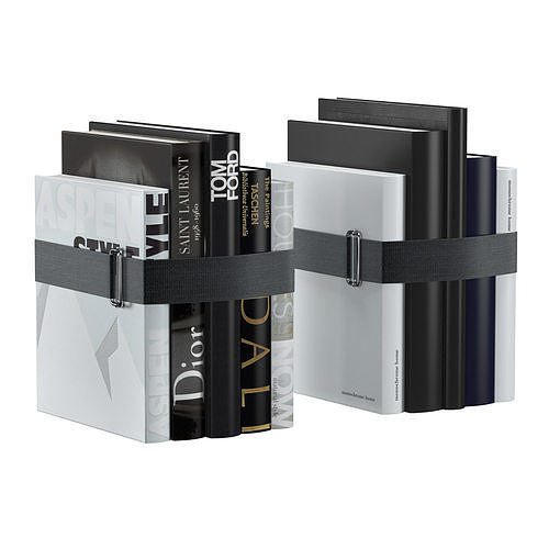 Book Decor Set 3 - 3D Model for VRay, Corona