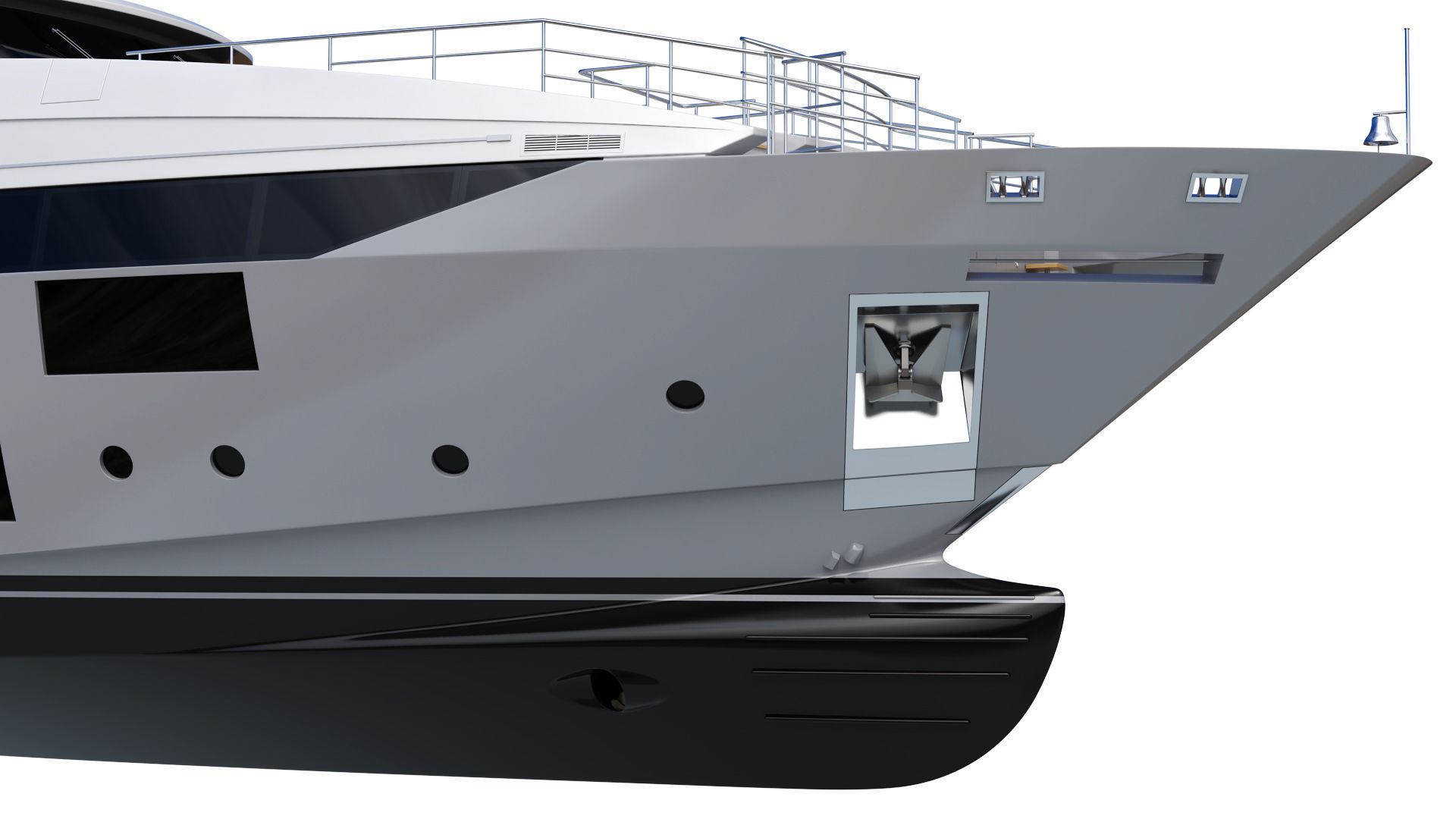 Luxury Motor Yacht Benetti BF125 3D model_39