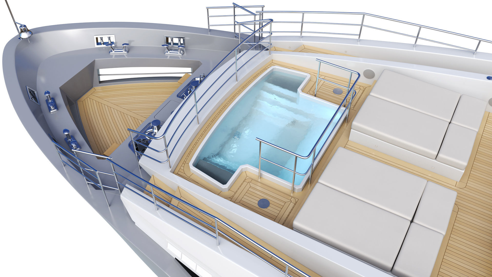 Luxury Motor Yacht Benetti BF125 3D model_36