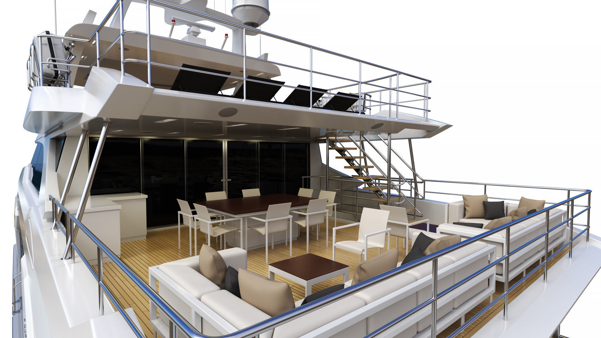 Luxury Motor Yacht Benetti BF125 3D model_28