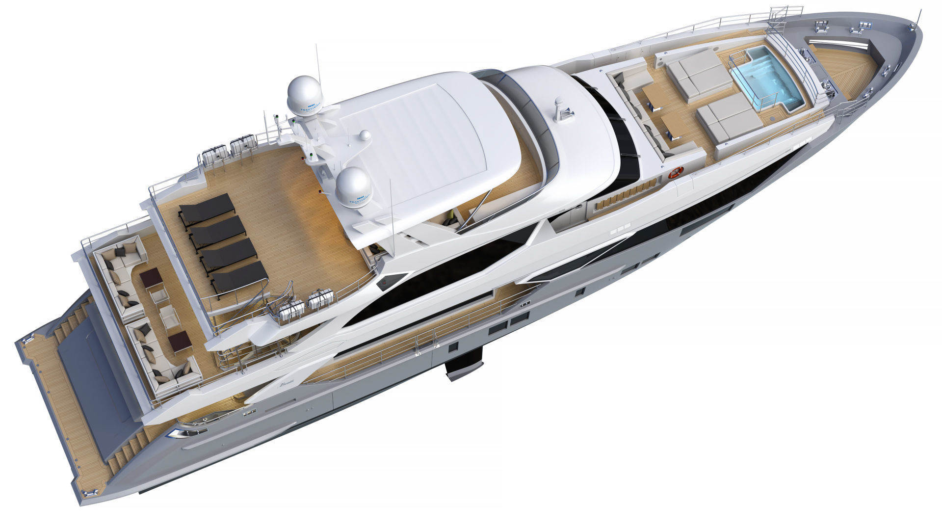 Luxury Motor Yacht Benetti BF125 3D model_4