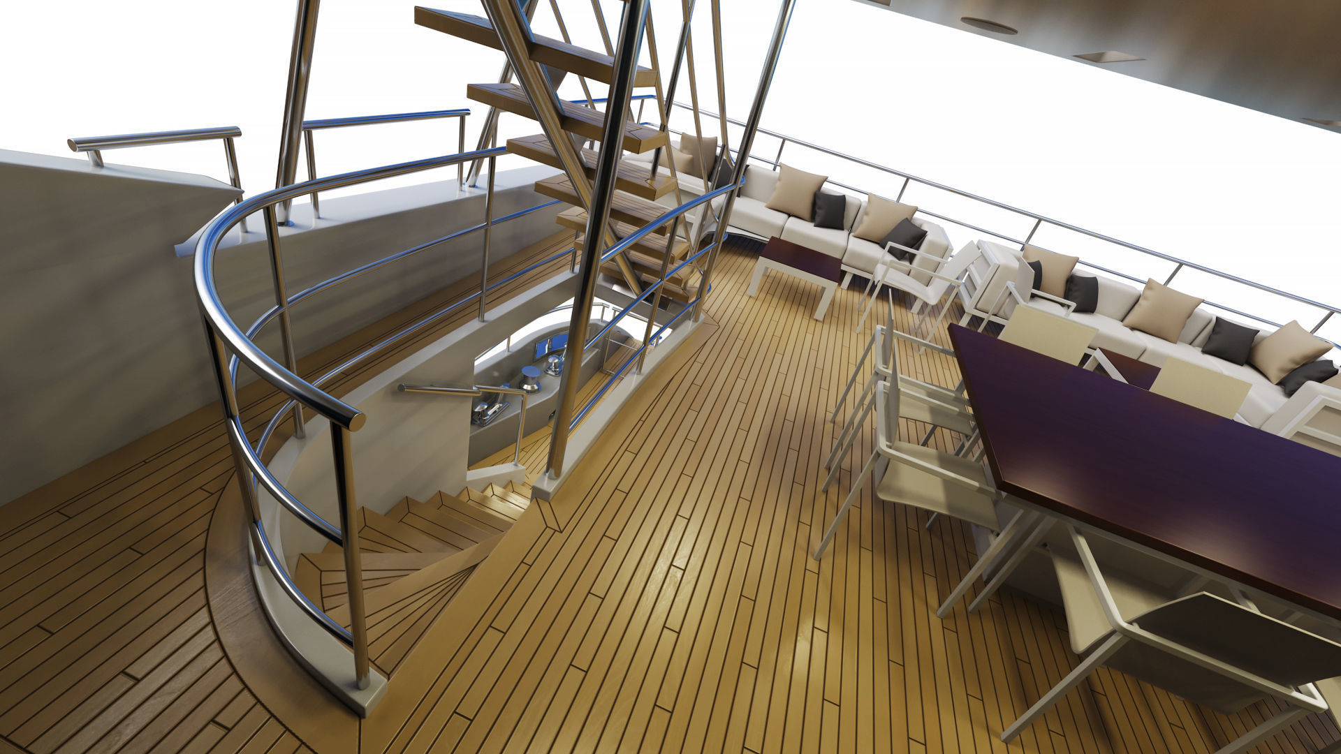 Luxury Motor Yacht Benetti BF125 3D model_26